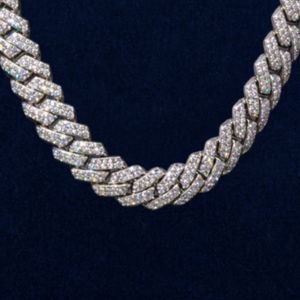 VVS Moissanite Prong Cuban Link Chain