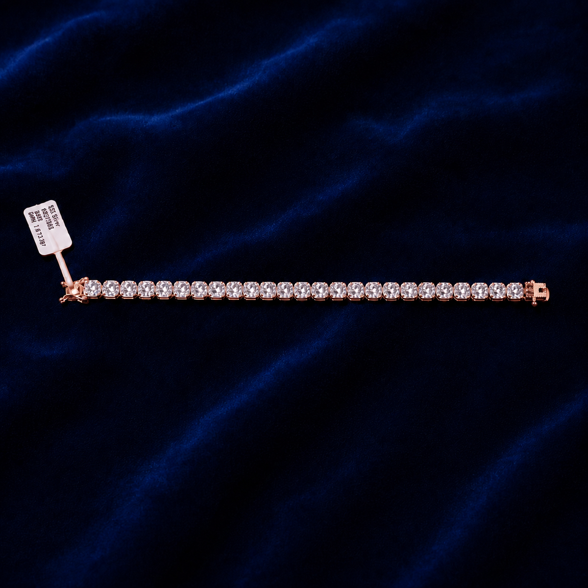 VVS Moissanite Solitaire Square Bracelet by Spade Jewelers