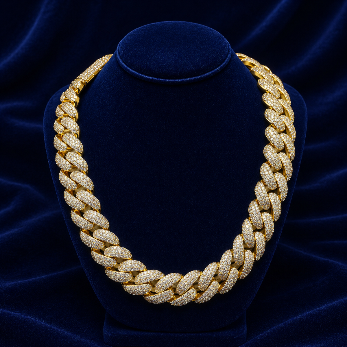 22mm Iced-Out Miami Cuban Link 22in VVS Moissanite | Spade Jewelers ...