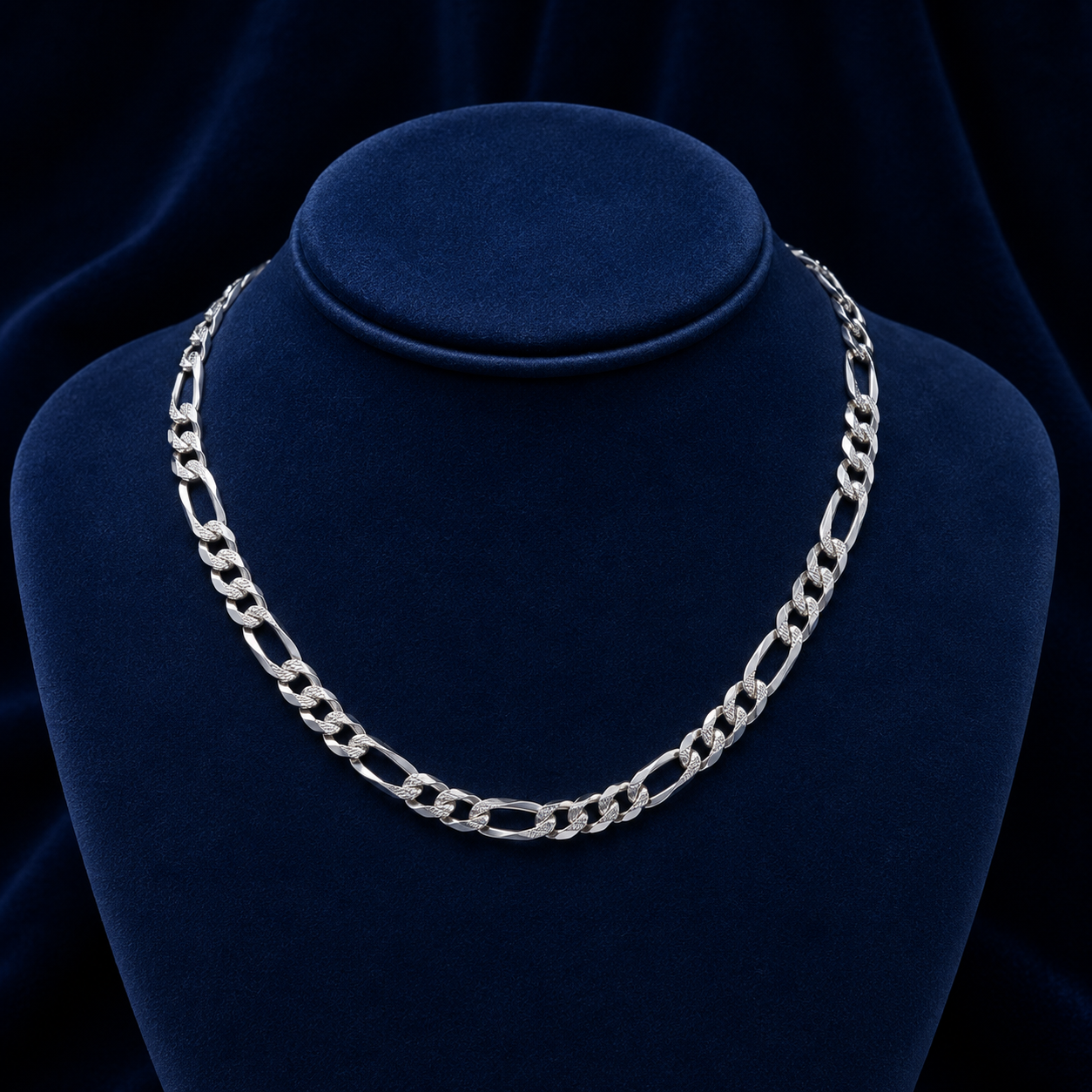 10mm Figaro Chain – Diamond-Cut Pattern By Shaped Jewelers