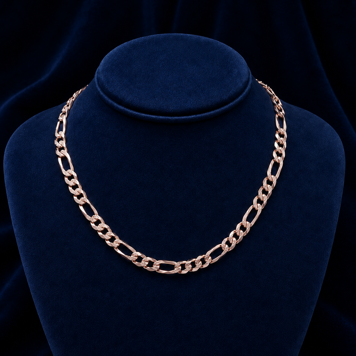 10mm Figaro Chain – Diamond-Cut Pattern By Shaped Jewelers