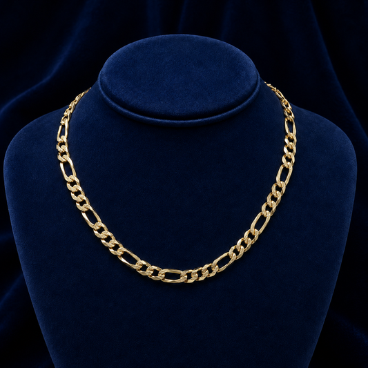 10mm Figaro Chain – Diamond-Cut (Faceted) By Shaped Jewelers