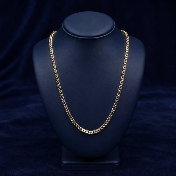 4mm Franco Chain — Rhodium Finish By Shaped Jewelers