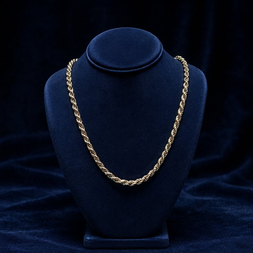 4mm Rope Chain By Shaped Jewelers