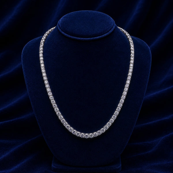 4mm Rose Gold Moissanite Tennis Chain — 20" By Shaped Jewelers