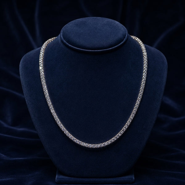 4mm Rose Gold Moissanite Tennis Chain — 22", VVS By Shaped Jewelers