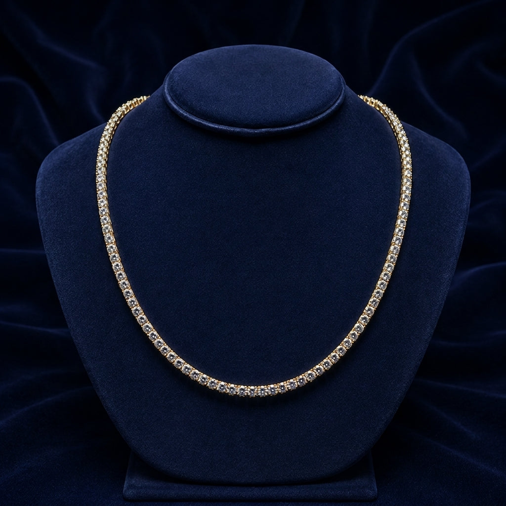 4mm White Moissanite Tennis Chain — 18" By Shaped Jewelers