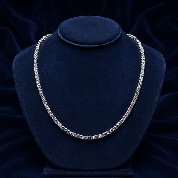 4mm White Moissanite Tennis Chain — 18" By Shaped Jewelers