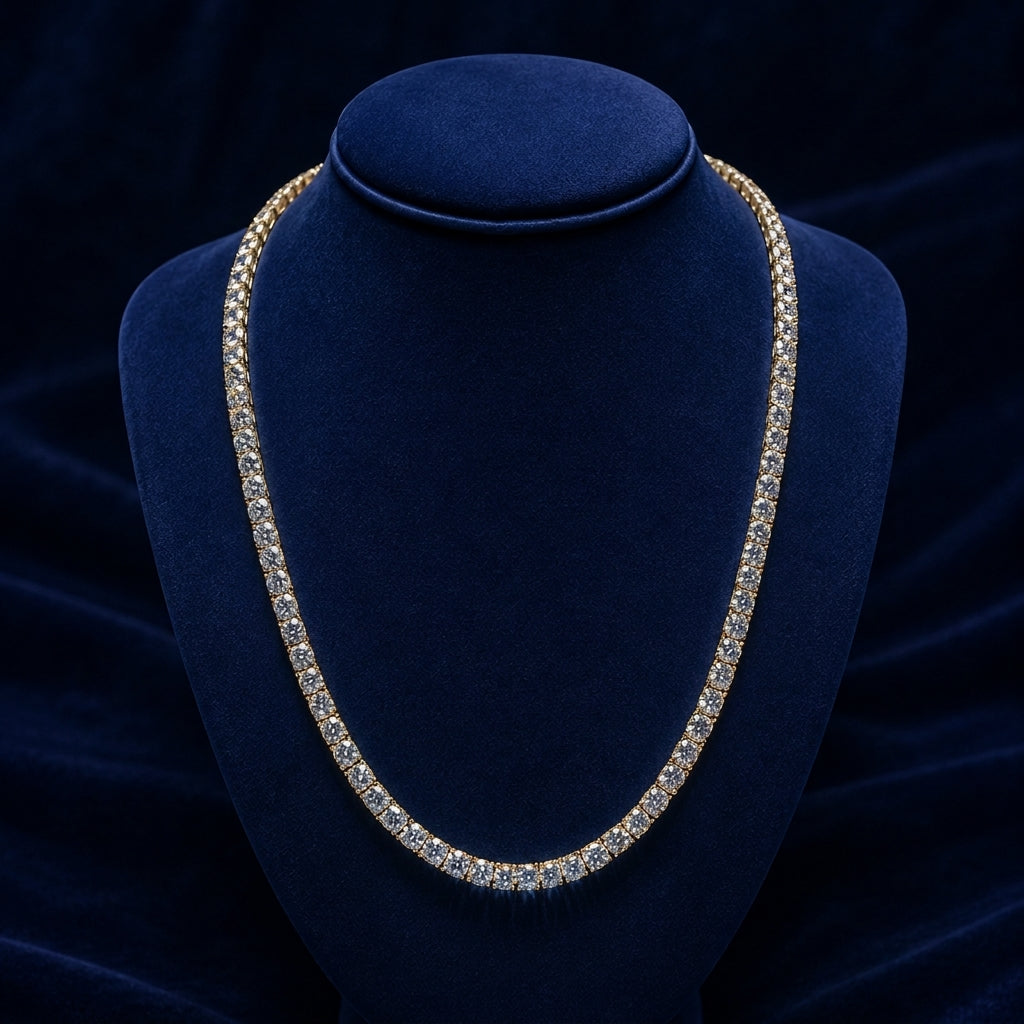 4mm White Moissanite Tennis Chain — 20" By Shaped Jewelers