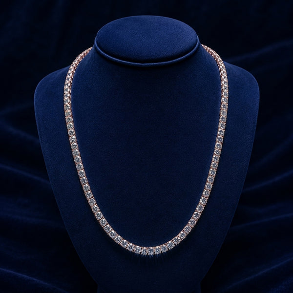 4mm White Moissanite Tennis Chain — 20" By Shaped Jewelers