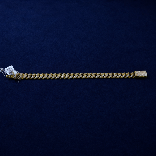 4mm Gold Cuban Link VVS Moissanite Bracelet by Spade Jewelers