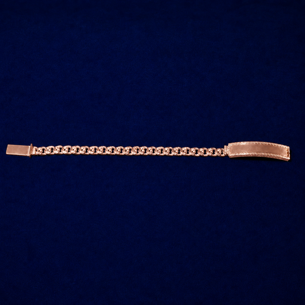 Greek Key Chino Link ID Bracelet by Spade Jewelers