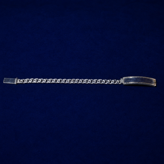Greek Key Chino Link ID Bracelet by Spade Jewelers