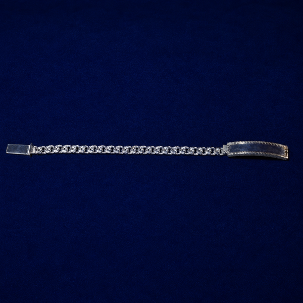 Greek Key Chino Link ID Bracelet by Spade Jewelers