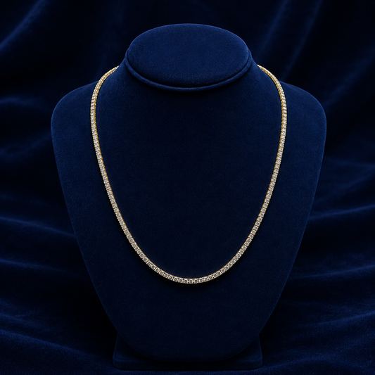 3mm Gold-Dipped Moissanite Tennis Chain — 20"