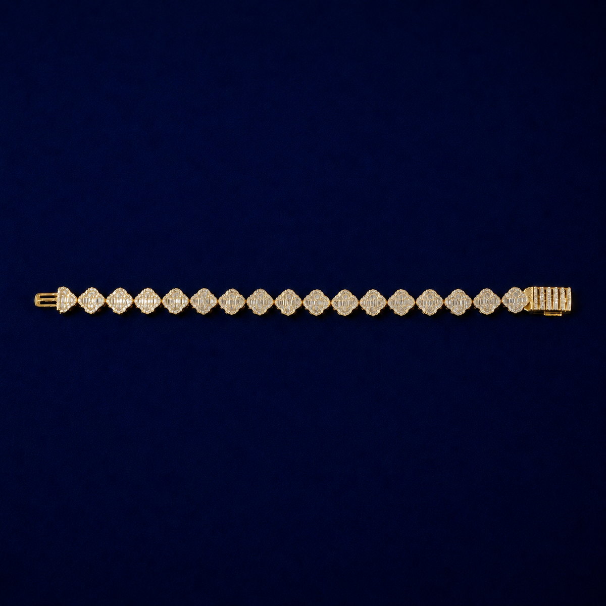 Clover Baguette VVS Moissanite Bracelet by Spade Jewelers
