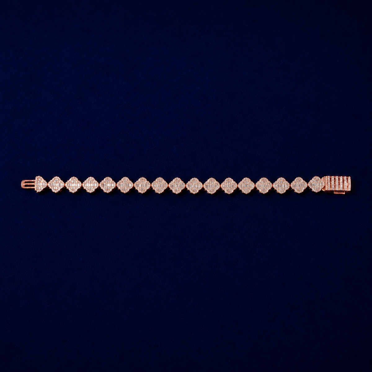 Clover Baguette VVS Moissanite Bracelet by Spade Jewelers