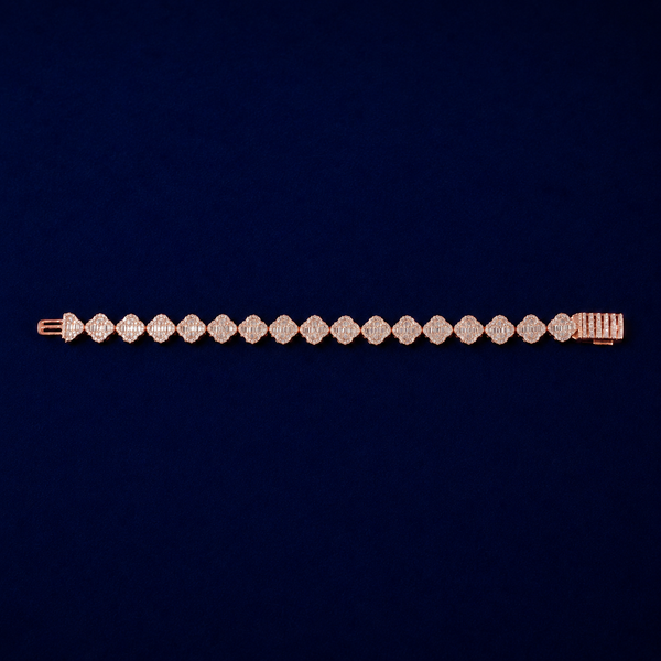 Clover Baguette VVS Moissanite Bracelet