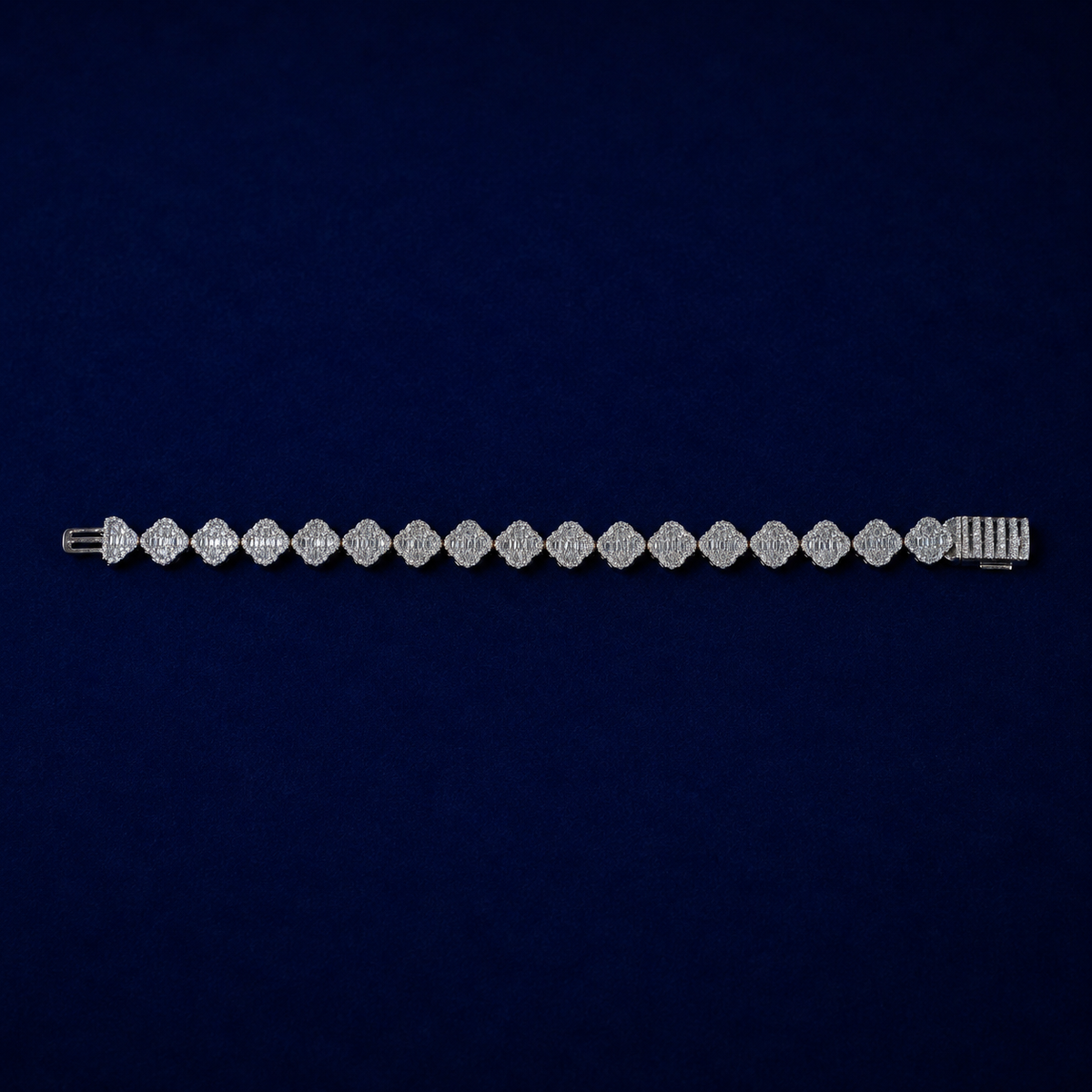 Clover Baguette VVS Moissanite Bracelet by Spade Jewelers