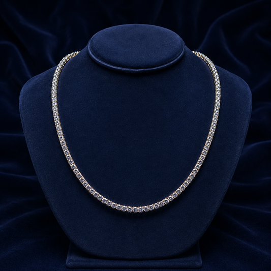 4mm White Moissanite Tennis Chain — 18"