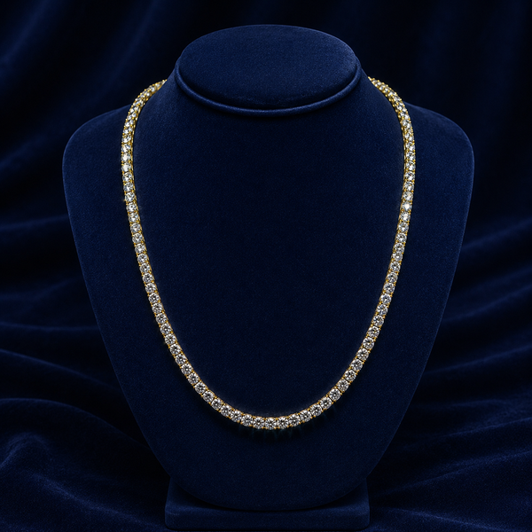4mm Gold-Plated Moissanite Tennis Chain — 20"