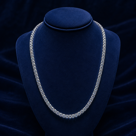 4mm White Moissanite Tennis Chain — 20"