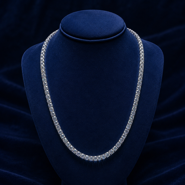 4mm White Moissanite Tennis Chain — 20"