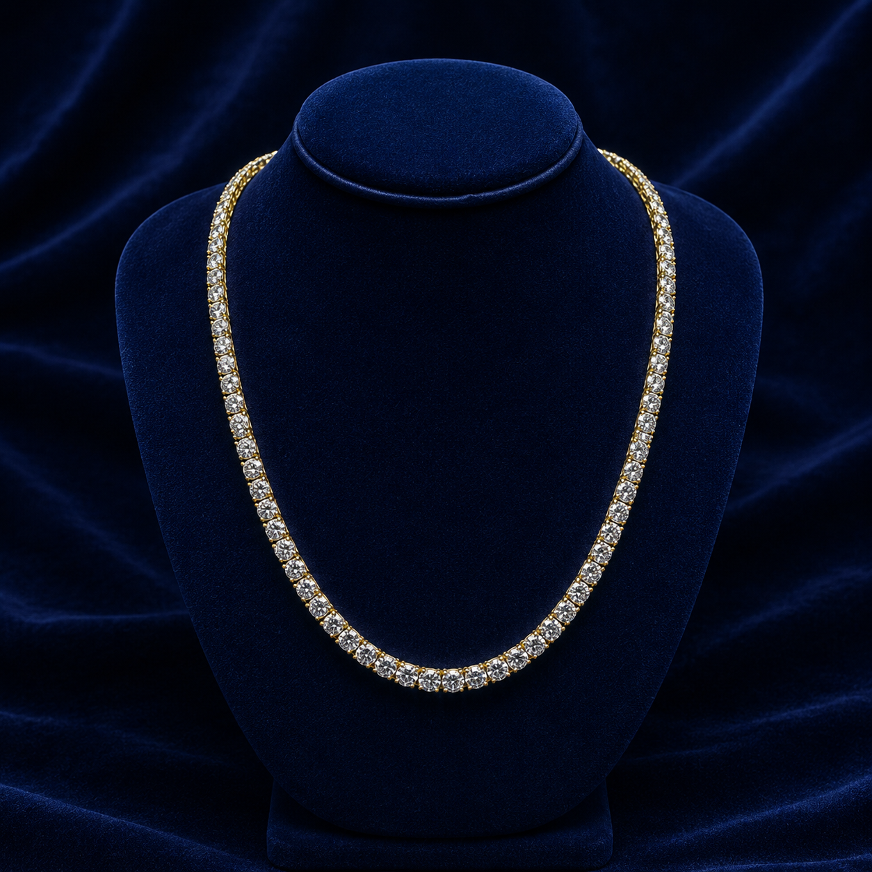 5mm Gold-Dipped Moissanite Tennis Chain — 20"