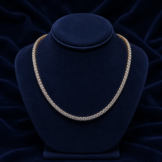 4mm Rose Gold Moissanite Tennis Chain — 22"