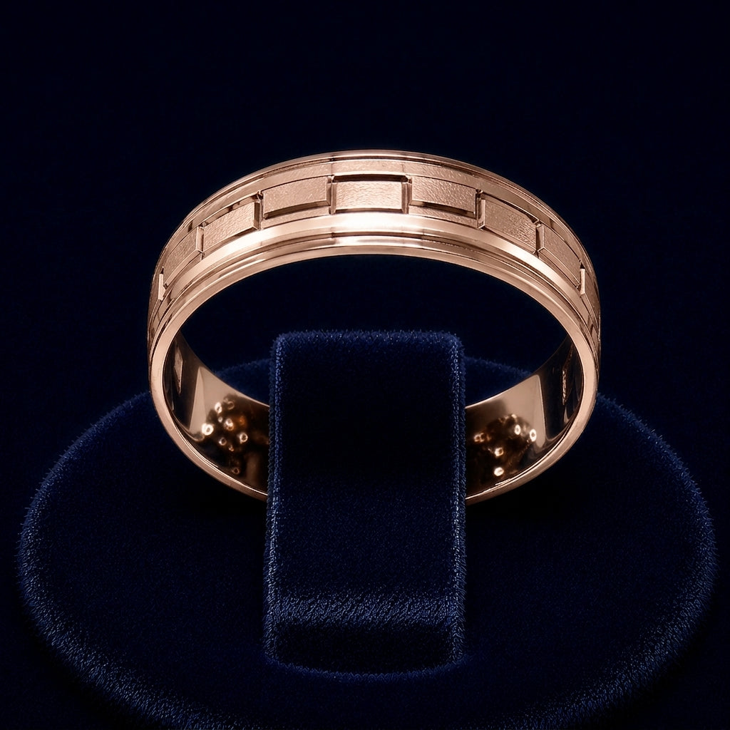 Brushed Segmented Band Ring By Shaped Jewelers