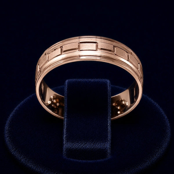 Brushed Segmented Band Ring By Shaped Jewelers