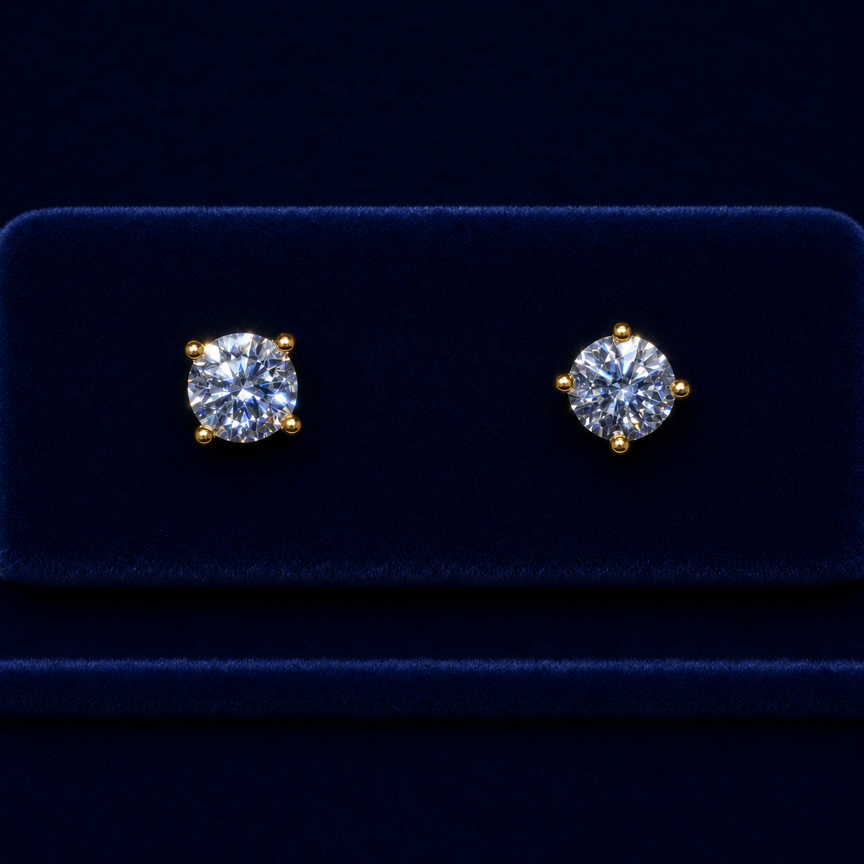 Classic Round Solitaire Stud Earrings By Shaped Jewelers