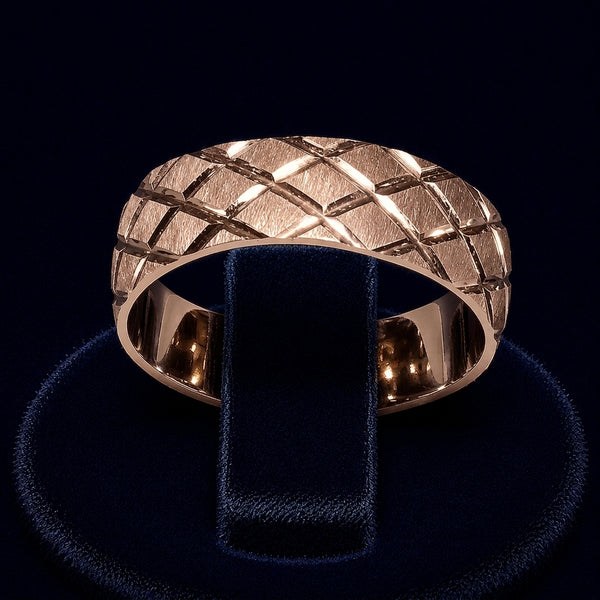Lattice Diamond-Cut Band Ring By Shaped Jewelers