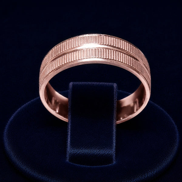 Lined Double-Row Band Ring By Shaped Jewelers
