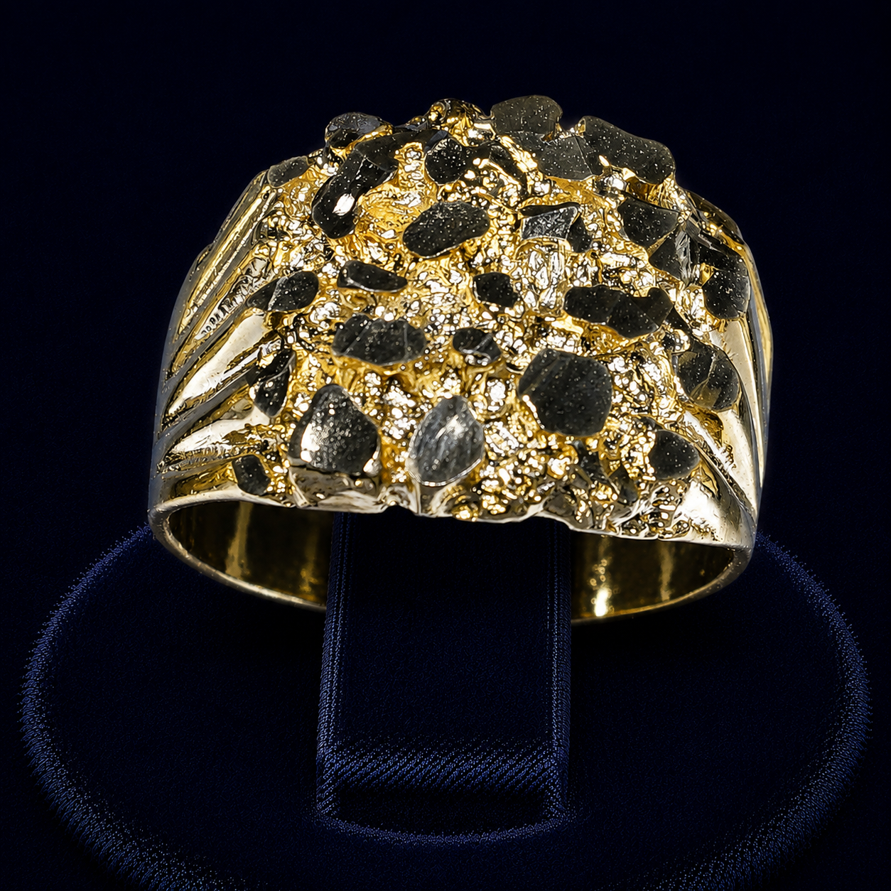 Nugget Ring — Two-Tone Gold