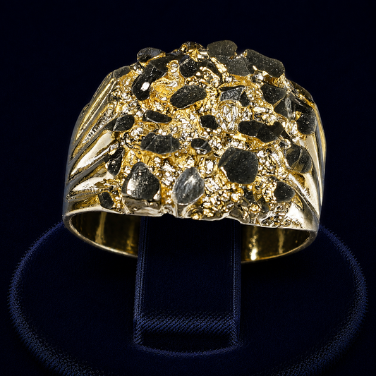 Nugget Ring — Two-Tone Gold