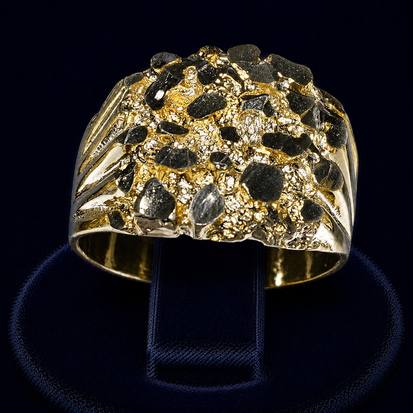 Nugget Ring — Two-Tone Gold