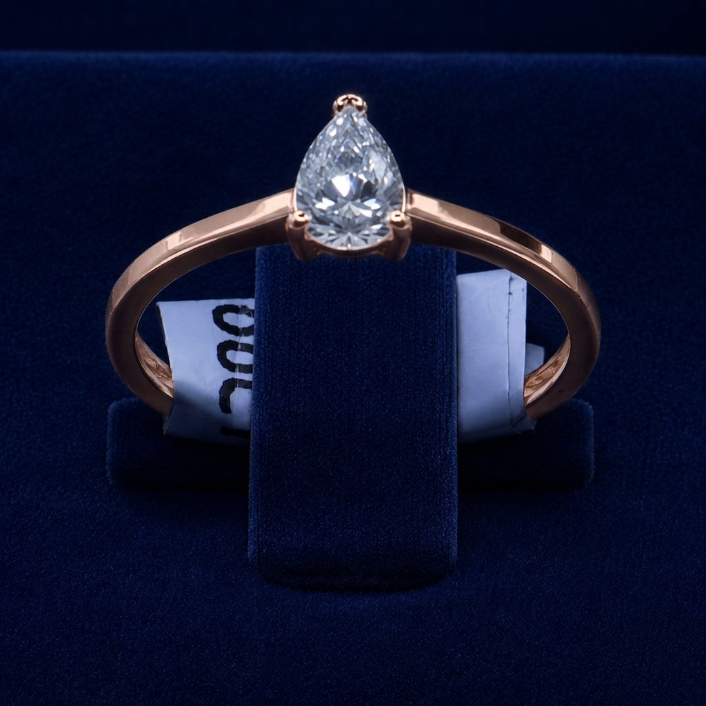 Pear-Cut Moissanite Center Stone Ring — 925 Italian Sterling Silver  By Shaped Jewelers