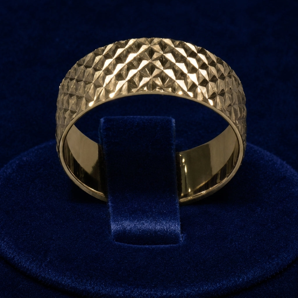 Pyramid-Cut Dome Band Ring By Shaped Jewelers