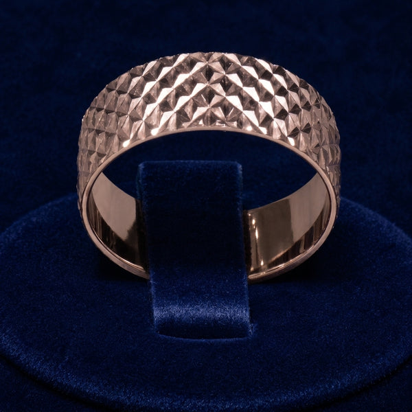 Pyramid-Cut Dome Band Ring By Shaped Jewelers