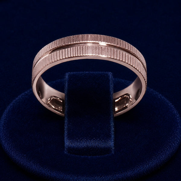 Ribbed Double-Row Band Ring By Shaped Jewelers