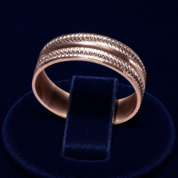 Rope-Textured Dome Band Ring By Shaped Jewelers