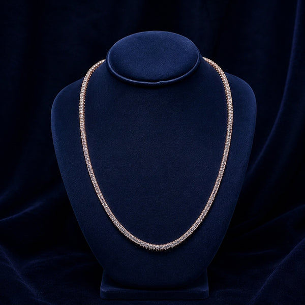 Round-Cut Moissanite Tennis Chain By Shaped Jewelers