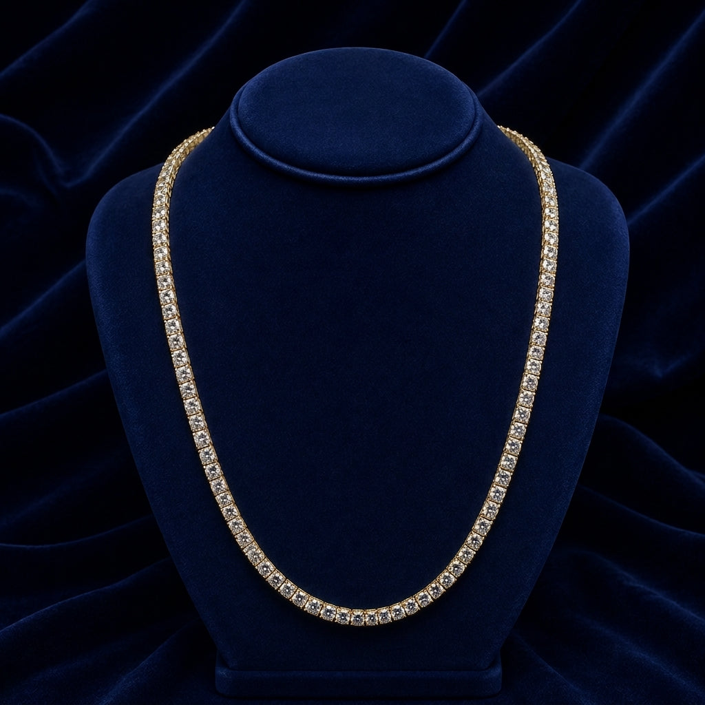 VVS Moissanite Tennis Chain By Shaped Jewelers