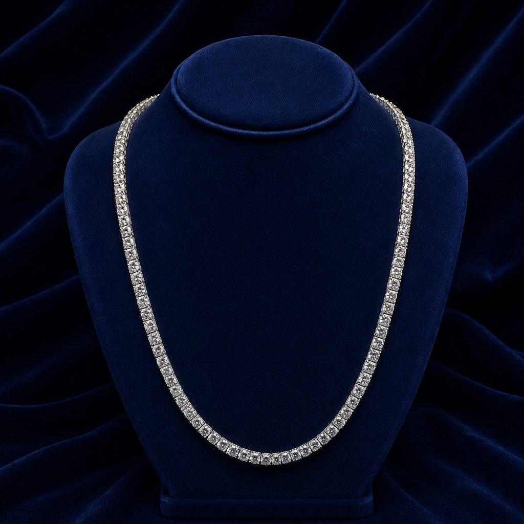 VVS Moissanite Tennis Chain By Shaped Jewelers