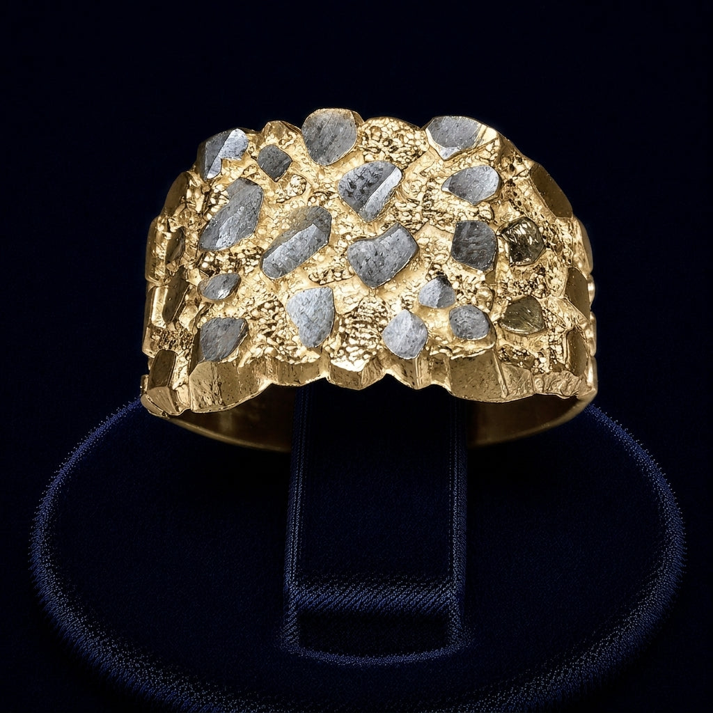 Wide Nugget Ring By Shaped Jewelers